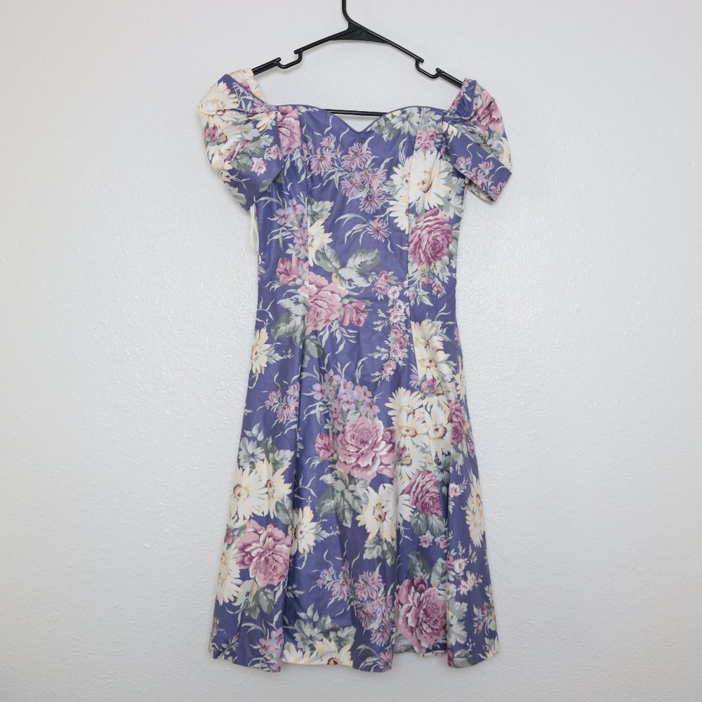 Laura Ashley Vintage Dress Purple Size US 4